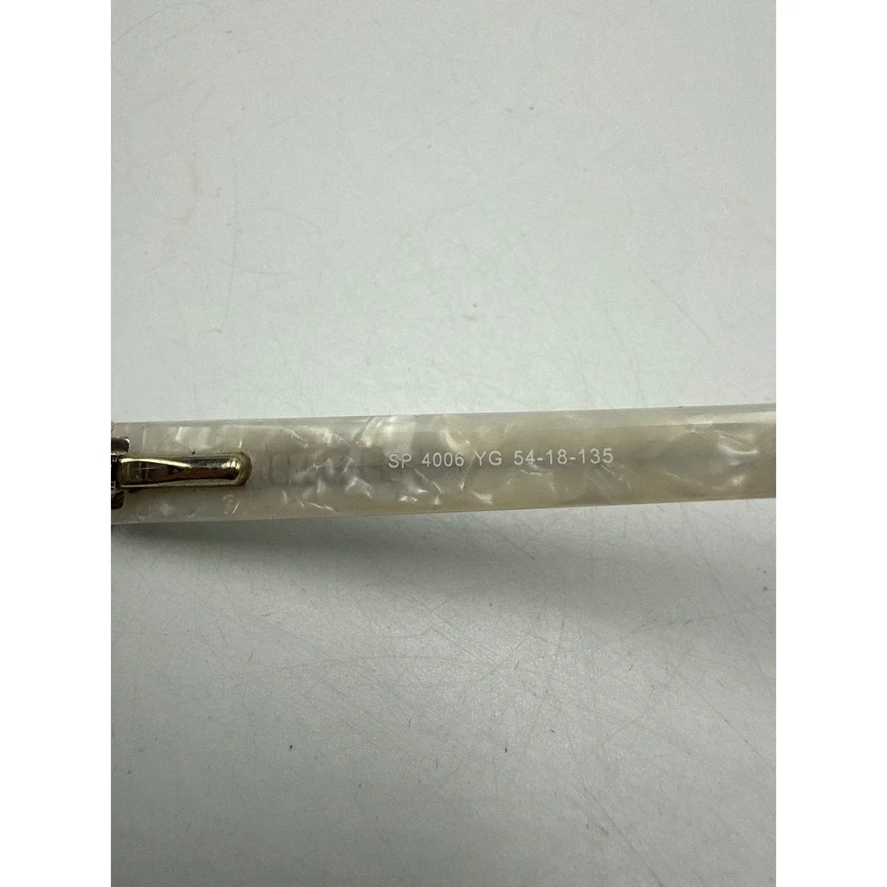 Splendor SP 4006 YG Eyeglasses Gold White Pearl Semi-Rimless Frames 54-18-135